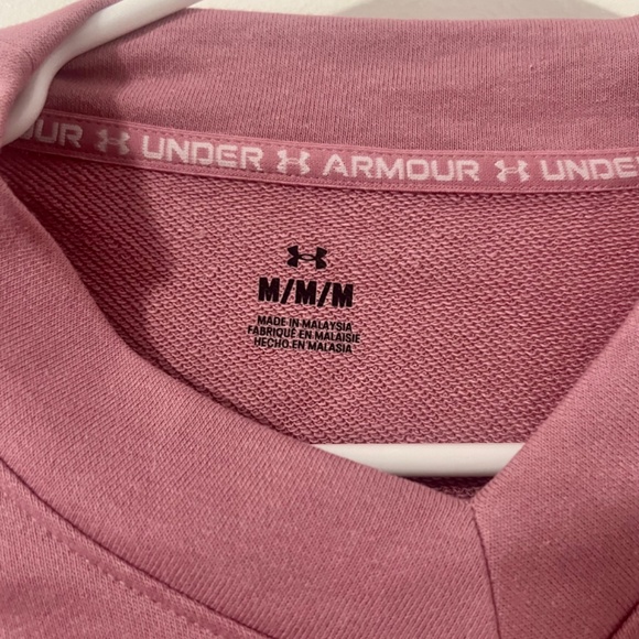 Soft pink Under Armour Crop Sweatshirt Size Medium - Picture 3 of 3